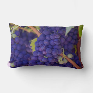 Big Bunch of Juicy Purple Grapes Lumbar Cushion