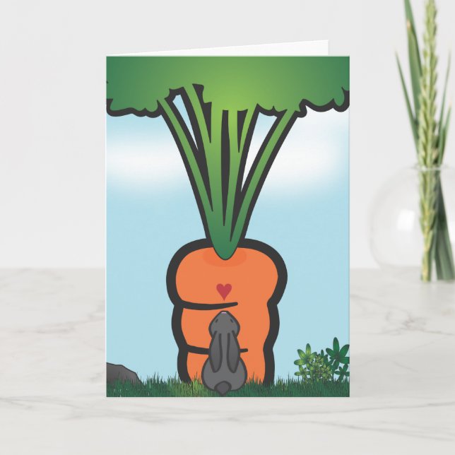 Big Bunneh Carrot Card (Front)