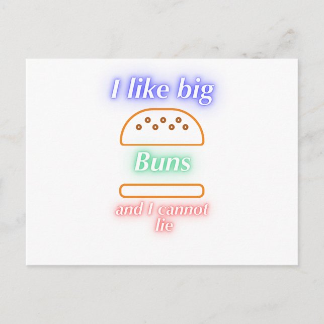 Big Buns Funny Burger Postcard (Front)