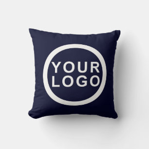 Big Business Company Logo Promotional Brand Navy Cushion