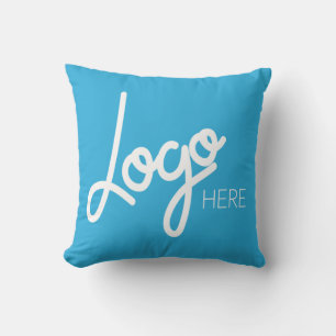 Big Business Logo Promotional Brand Blue Cushion