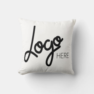 Big Business Logo Promotional Brand White Cushion