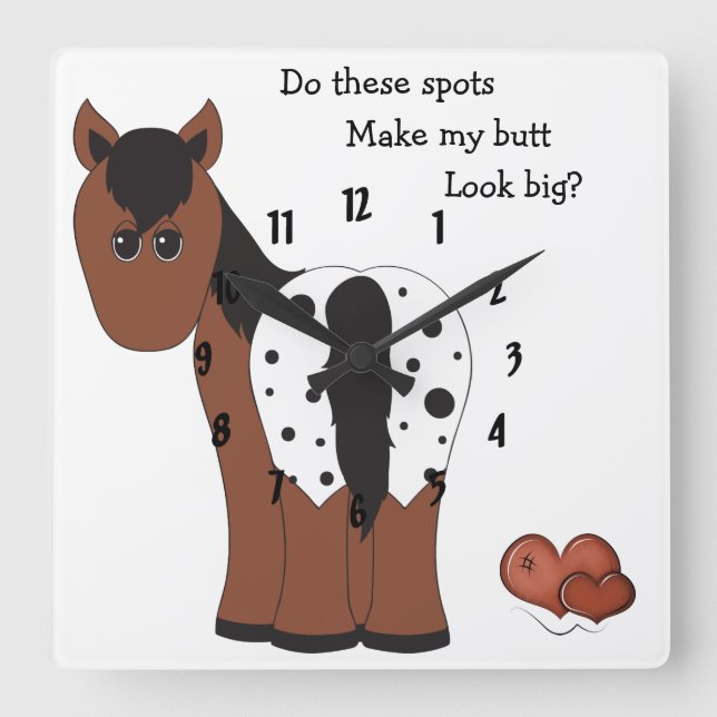 Big Butt Appy Horse Wall Clock (Front)