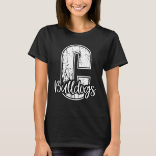 Big C Bulldogs School Sports Fan Team Spirit Masco T-Shirt