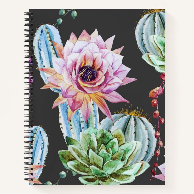 Big Cactus Pattern Notebook (Front)