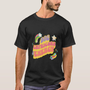 Big Capricorn Energy Star Sign Birthday Celestial T-Shirt