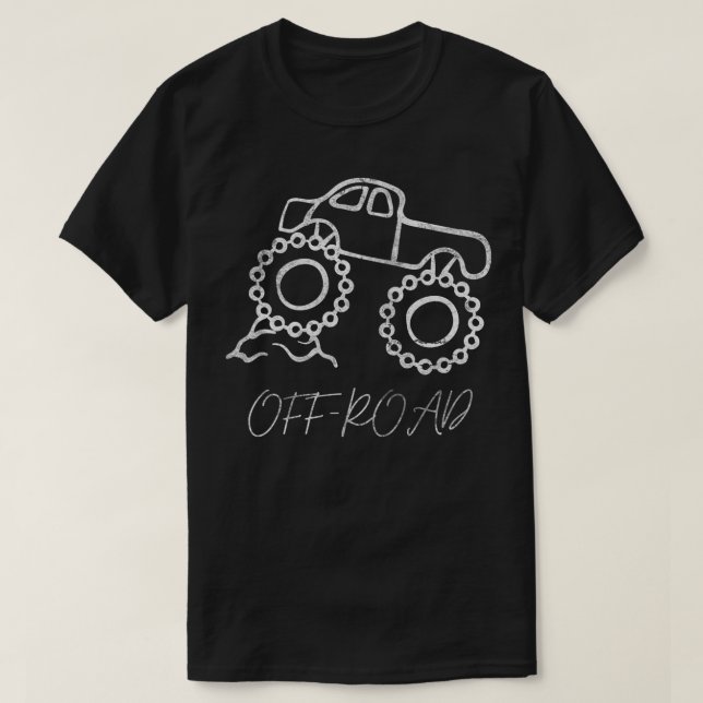 Big Car Lovers Awesome Monster Truck Mud Crushing  T-Shirt (Design Front)