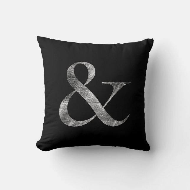 Big Caslon Medium White Letterpress Grain Cushion (Front)