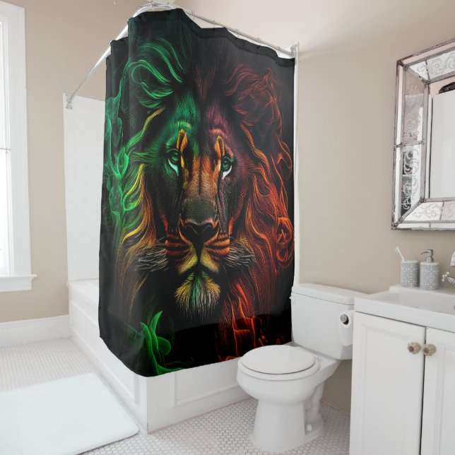 Big Cat 02 Shower Curtain (In Situ)