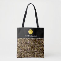 Big Cat Animal Print Custom Pickleball Paddle Tote