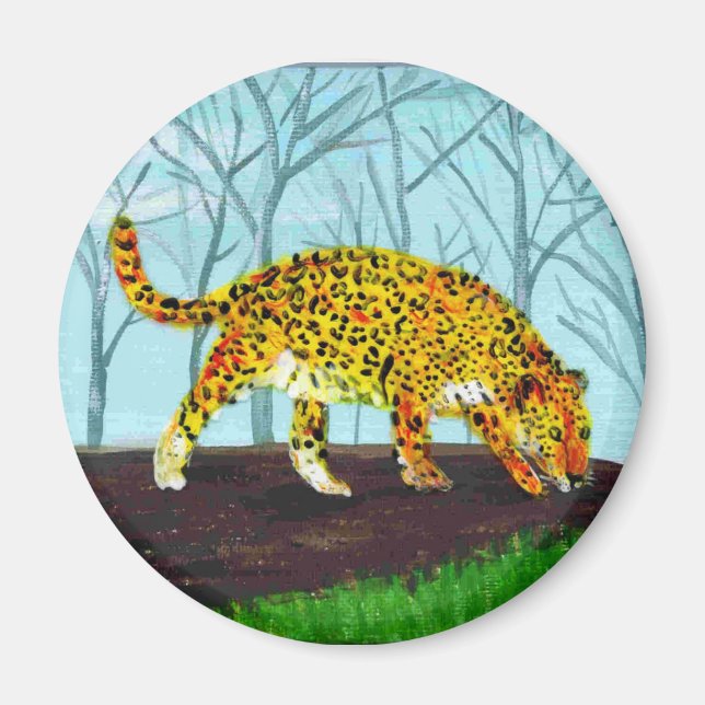 Big Cat Art Jaguar Magnet (Front)