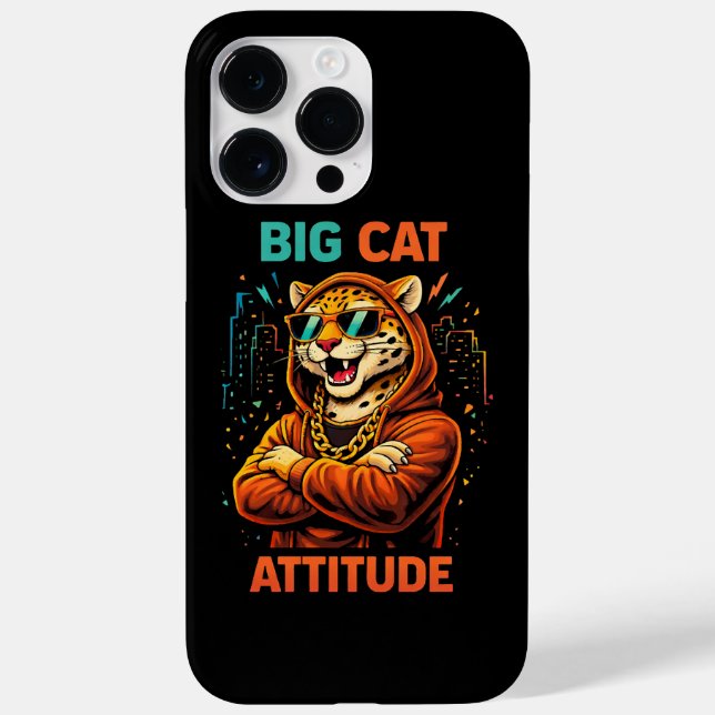 Big Cat Attitude Case-Mate iPhone Case (Back)