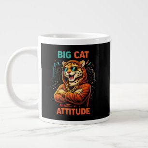 Big Cat Attitude Large Coffee Mug