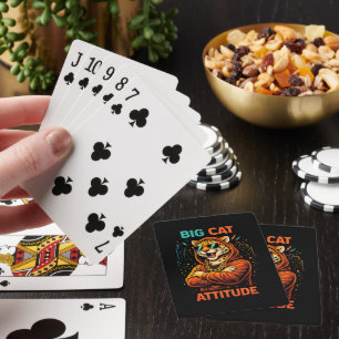Big Cat Attitude Playing Cards