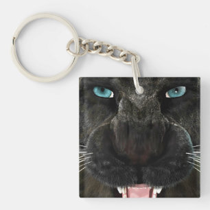 Big Cat Black Panther Key Ring