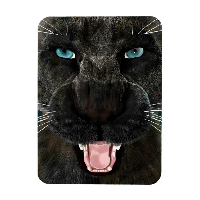 Big Cat Black Panther Magnet (Vertical)