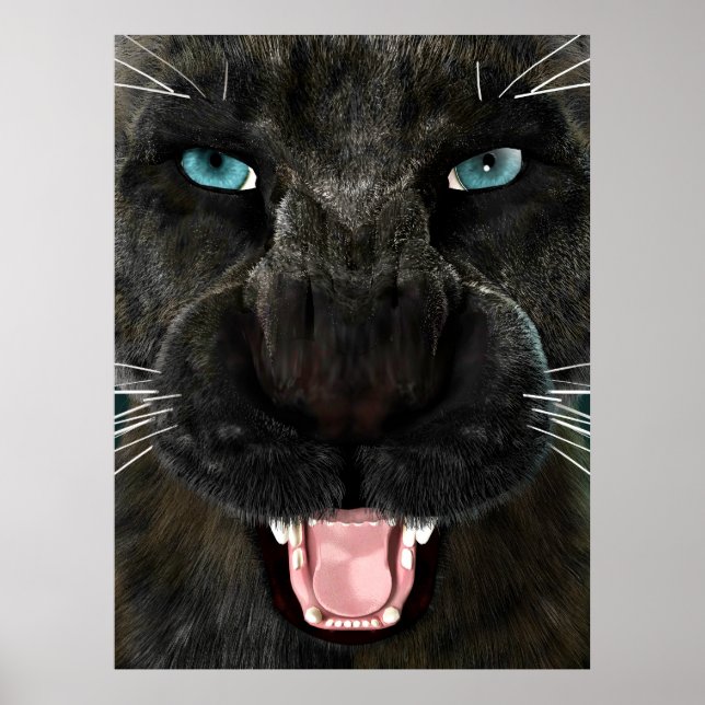 Big Cat Black Panther Poster (Front)
