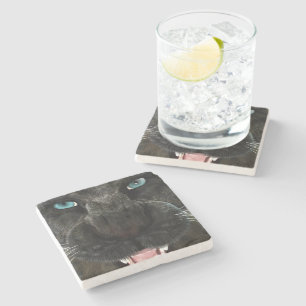 Big Cat Black Panther Stone Coaster