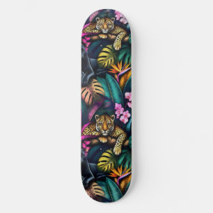 Big Cat Dreams Seamless Surface Pattern Skateboard