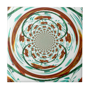 Big Cat Lions Wildlife Abstract Pattern Tile
