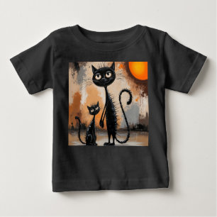 Big Cat Little Cat Halloween Baby T-Shirt