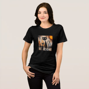 Big Cat Little Cat Halloween Tri-Blend Shirt