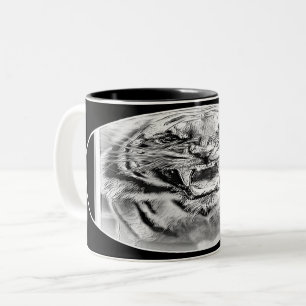 Big Cat Models: Mad Tigers 01-04 Two-Tone Coffee Mug