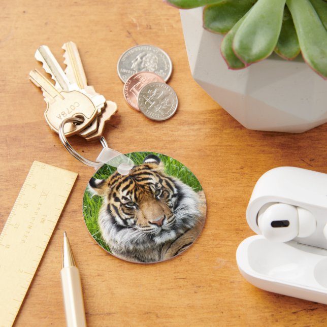 Big Cat Sumatran Tiger Photo Key Ring (Desk)