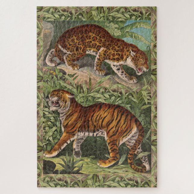 Big Cat (Tiger & Leopard) Jigsaw Puzzle (Vertical)