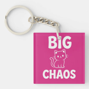 Big Chaos Cat Cute Black Cat Funny Cat Lover Key Ring