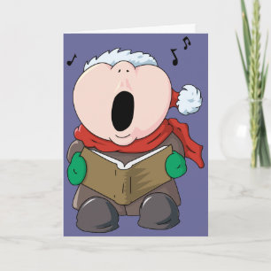 Big Cheeks Caroler Holiday Card