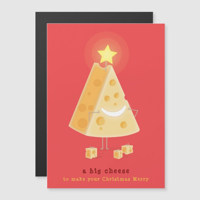 Big Cheese Magnetic Christmas Card (Front/Back)