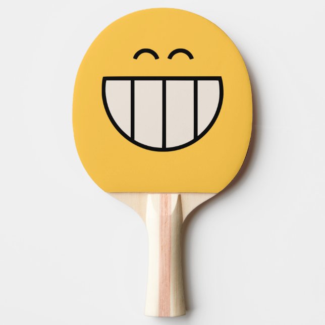 Big Cheesy Grin Table Tennis Racket Ping Pong Paddle (Front)