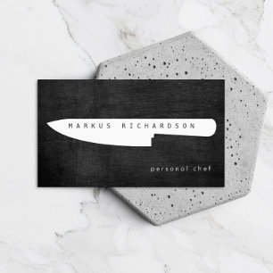 Big Chef Knife Logo 3 for Personal Chef, Catering Business Card
