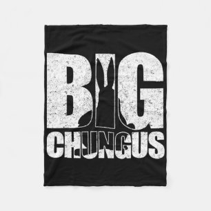 Big Chungus Meme Retro Vintage Distressed Video Ga Fleece Blanket