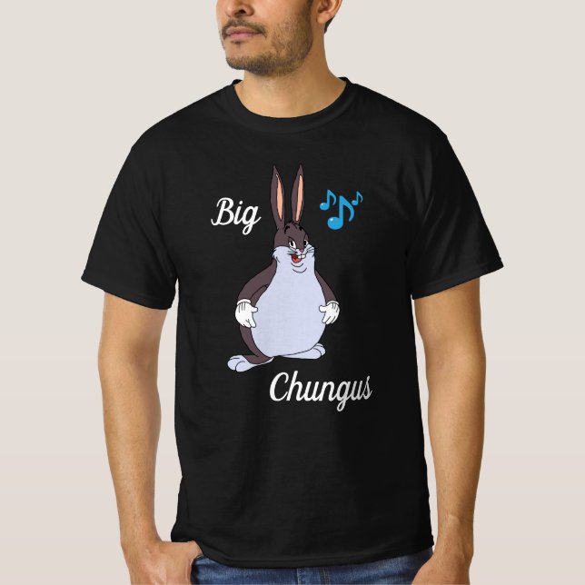 Big chungus-T-shirt, meme, cartoon rabbit, Funny T-Shirt (Front)