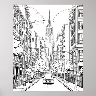 Big City Colouring Poster