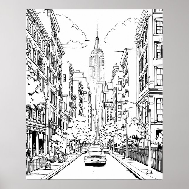 Big City Colouring Poster (Front)
