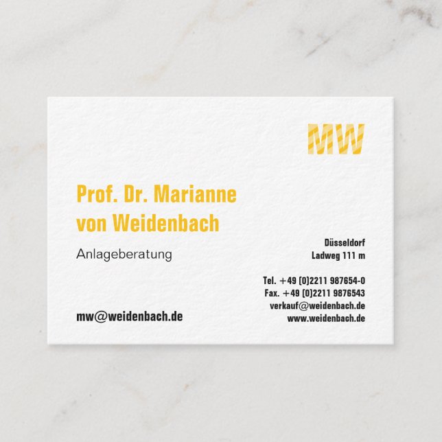Big, clear, pro! business card (Front)