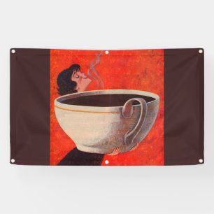 big coffee drinker banner