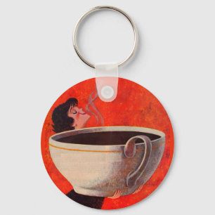 big coffee drinker key ring