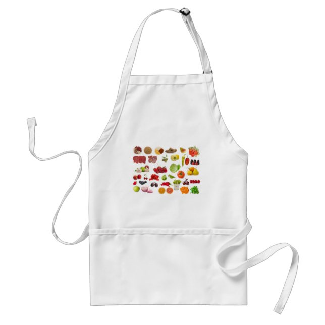big collection of fruits and vegetables standard apron (Front)