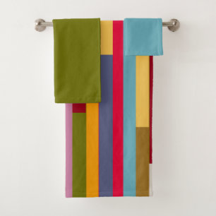 Big Colorful Stripes  Bath Towel Set