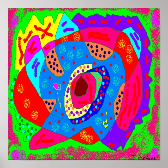Big colour big fun art abstract poster (Front)