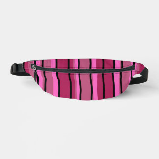 Big Colour Pop Hot Pink and Black Stripes Bum Bags