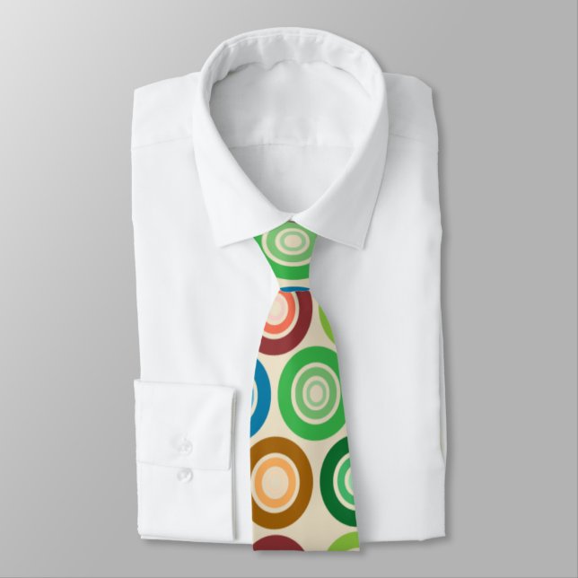 Big Colourful Circles Tie (Tied)