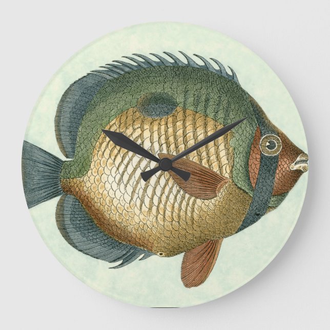 Big Colourful Fish Large Clock (Front)