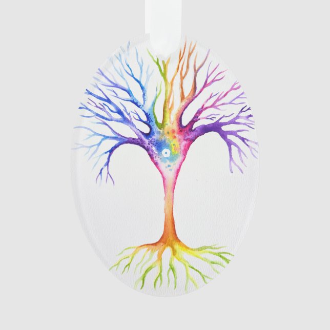 Big colourful neuronal tree ornament (Front)