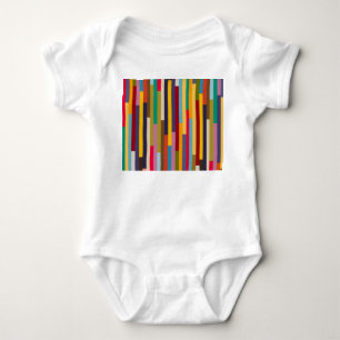 Big Colourful Stripes Baby Bodysuit