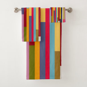 Big Colourful Stripes  Bath Towel Set